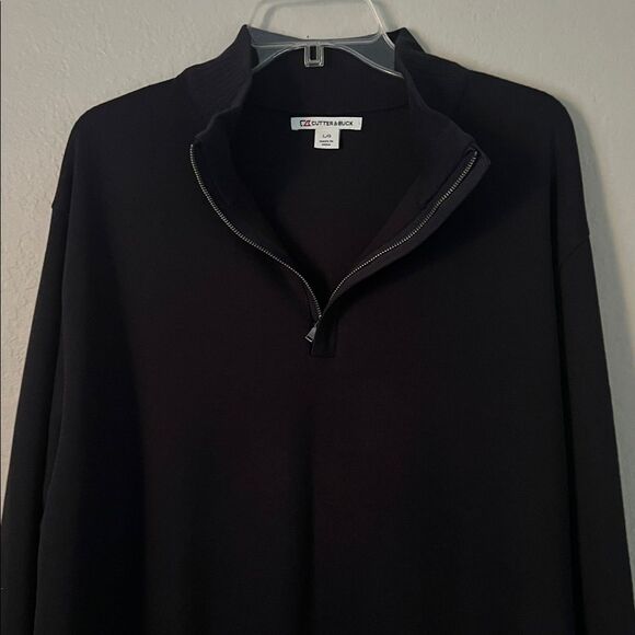 Cutter & Buck Black Pullover 1/4 Zip Supima Cotton in Size L - Picture 2 of 13
